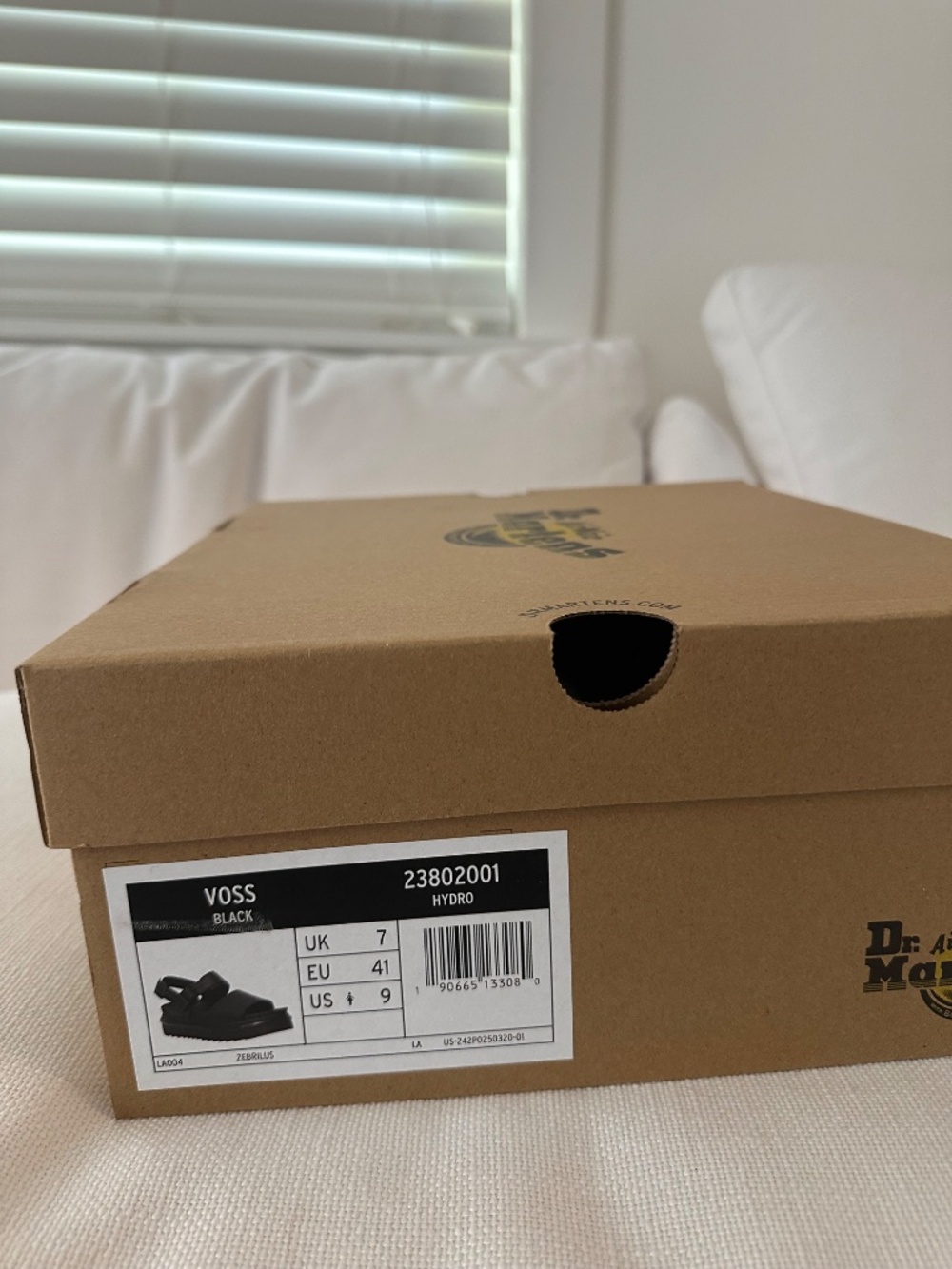 NWT Dr Martens Voss Hydro Black Leather Strap Platform Sandals Size 9 New In Box - Picture 14 of 16